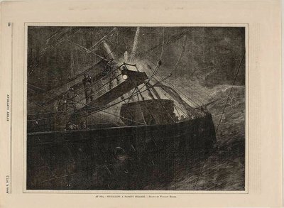 Denizde—Geçmekte Olan Bir Buharlı Pişirici Sinyali Vermek by Winslow Homer