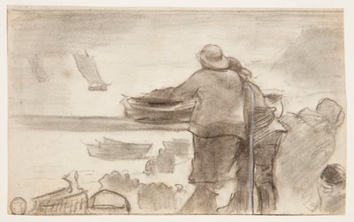 Tekneler ve İnsanlar, Cullercoats, İngiltere ile Plaj by Winslow Homer