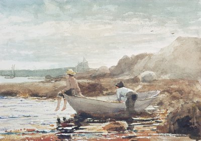 Sahildeki Çocuklar (kağıt üzerine sulu boya) by Winslow Homer