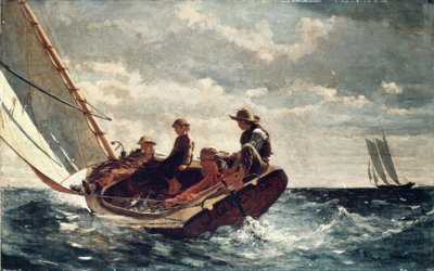 Breezing Up (A Fair Wind) – 1876 – 61,5 × 97 cm – tuval üzerine yağlı boya by Winslow Homer