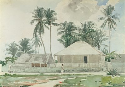 Kabinler, Nassau, 1885 (kağıda wc ve kurşun kalem) by Winslow Homer