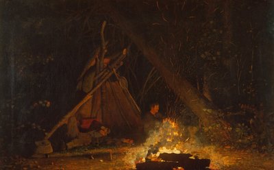 Kamp Ateşi, 1880. by Winslow Homer