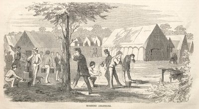 Kamp Toplantısı Eskizleri: Sabah Abdestleri, 1858. by Winslow Homer