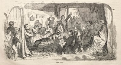 Kamp Toplantısı Eskizleri: Çadır, 1858. by Winslow Homer