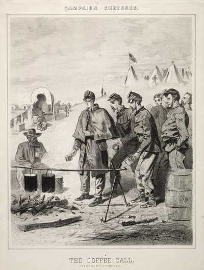 Kampanya Skeçleri: Kahve Çağrısı, 1863. by Winslow Homer