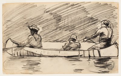 Üç Adamlı Kano by Winslow Homer