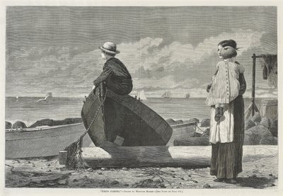 Dads Coming!, 1 Kasım 1873 (gazete üzerine ahşap gravür) by Winslow Homer