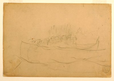 Çizim, İnsanlarla Dolu Bir Dory, 1881-82 by Winslow Homer