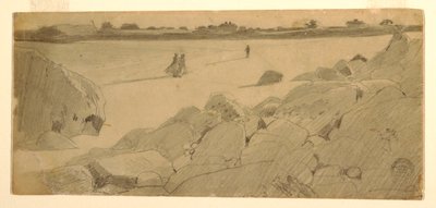 Çizim, Marshfield Plajı, 1869-74 by Winslow Homer