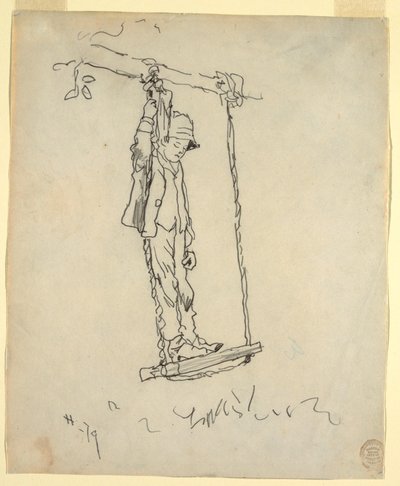 Çizim, Salıncaktaki Çocuk, 1879 by Winslow Homer