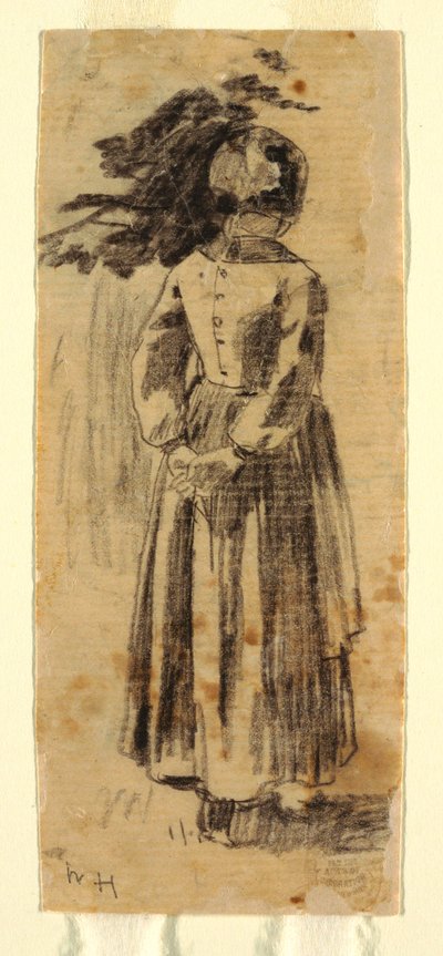 Çizim, Kız, yaklaşık 1874 by Winslow Homer
