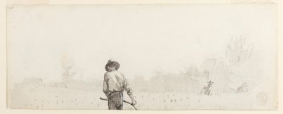 Çizim, Tırpanlı Adam, yaklaşık 1865 by Winslow Homer