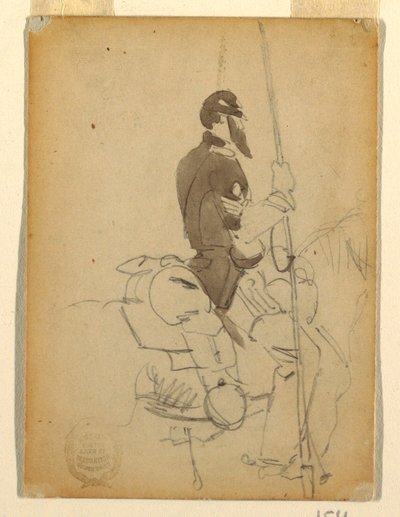 Çizim, Atlı Süvari, 1862 by Winslow Homer