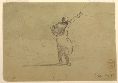 Çizim, "Kırmızı Işık", muhtemelen 1883 by Winslow Homer