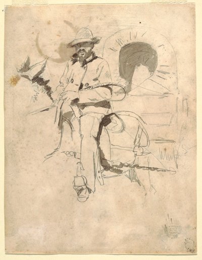 Çizim, Afro-Amerikan Bir Çaycı Çalışması, yaklaşık 1864 by Winslow Homer