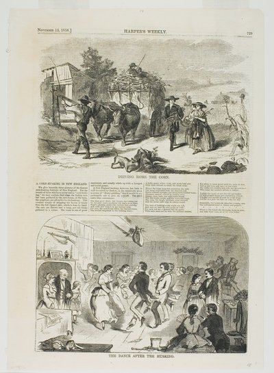 Mısırları Eve Götürmek ve Harman Sonrası Dans by Winslow Homer