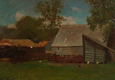 Ördekler ve Tavuklar ile Çiftlik, 1872-73. by Winslow Homer