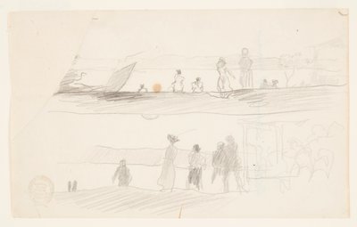 Bir Körfeze Doğru Bakan Figürler by Winslow Homer