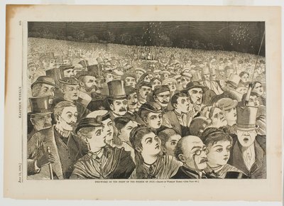 Dört Temmuz Gecesi Yangın Çalışmaları by Winslow Homer