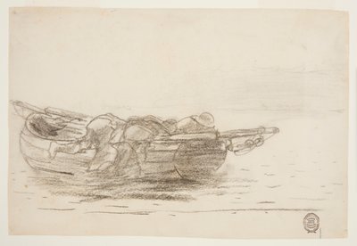 Gunwales, Cullercoats, İngiltere üzerinden tırmanan balıkçılar by Winslow Homer