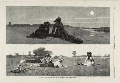 Deniz Kıyısında ve Çayırda Flört by Winslow Homer