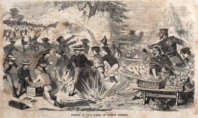 4 Temmuz Sahnesi, Boston Common, 1859. by Winslow Homer