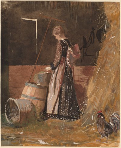 Taze Yumurta, 1874 (wc) by Winslow Homer