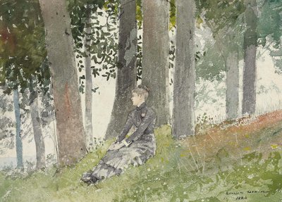 Korulukta Oturan Kız by Winslow Homer