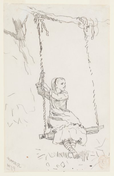 Salıncakta Kız by Winslow Homer