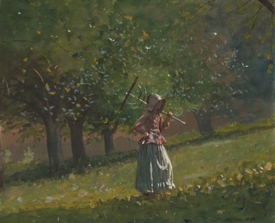 Saman Tırmığı olan Kız, 1878. by Winslow Homer
