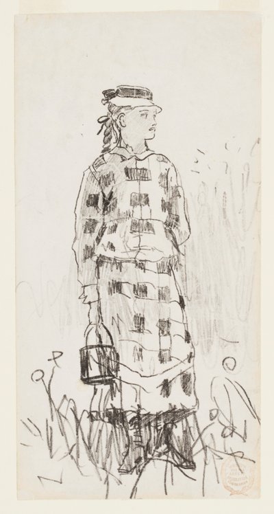 bir kova ile kız by Winslow Homer