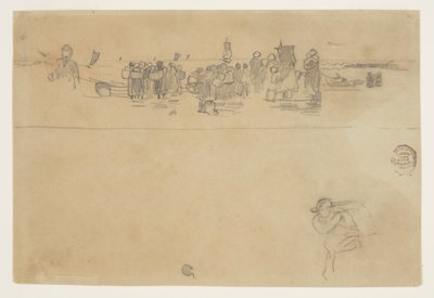Plajda Kadın Grupları, Cullercoats, İngiltere by Winslow Homer