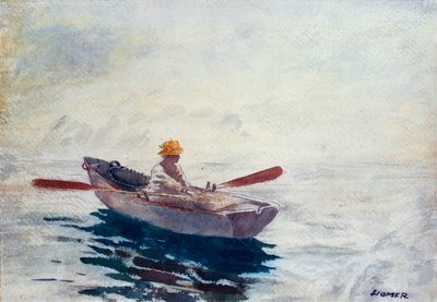 Teknede (kağıt üzerine suluboya, kurşun kalem ve tükenmez kalem) by Winslow Homer