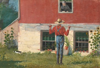 Bahçede Rustik Kur, 1874. by Winslow Homer