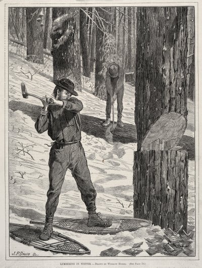 Kışın Kerestecilik, 1871. by Winslow Homer