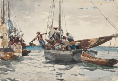 Pazar Sahnesi, Nassau by Winslow Homer