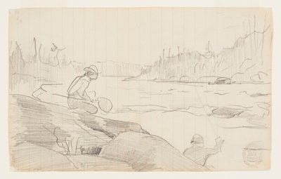 Olta ve Ağla Balık Tutan Erkekler by Winslow Homer