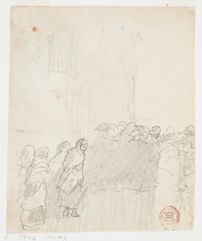 Denize bakan erkekler ve kadınlar, Cullercoats, İngiltere by Winslow Homer