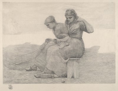 Ağları Onarmak by Winslow Homer