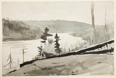 Dağ Nehir veya Göl by Winslow Homer