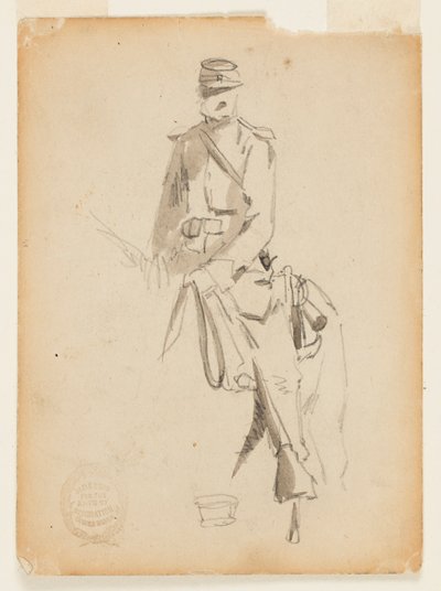 Atlı Süvari Subayı by Winslow Homer