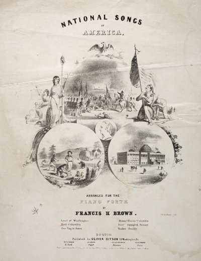 Amerika Ulusal Şarkıları - Notalar Kapağı. by Winslow Homer