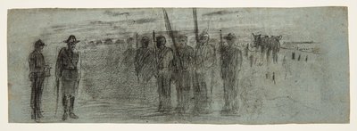Bir Filoyu Denetleyen Subay ve Yardımcı by Winslow Homer