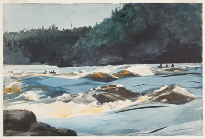 Saguenay Nehri, Aşağı Rapids by Winslow Homer
