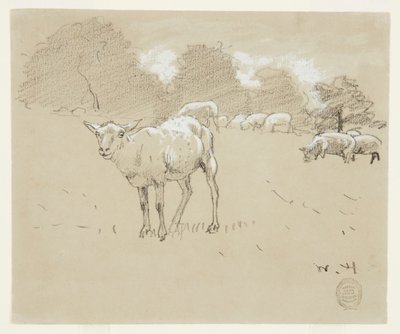 Tarlada Otlayan Koyunlar by Winslow Homer