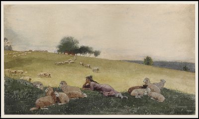Houghton Çiftliğinin Çobanı, 1878 by Winslow Homer
