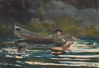 Hound ve Hunter için taslak, 18911892. by Winslow Homer