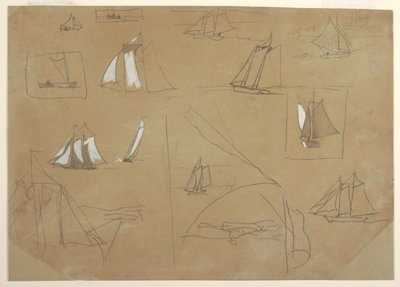 Yelkenli Tekne Eskizleri by Winslow Homer