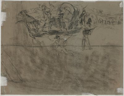 Bir Vagon Treni İçeren Çatışma [verso] by Winslow Homer