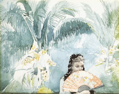 Yelpazeli İspanyol Kız, 1885 by Winslow Homer